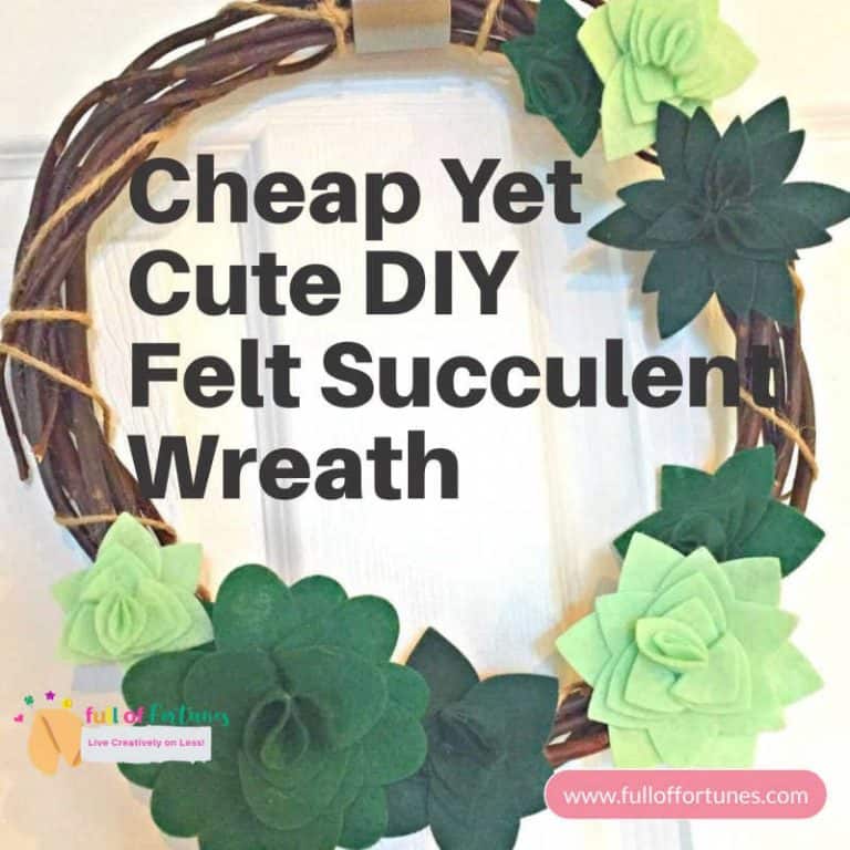 Cheap & Simple DIY Felt Succulent Wreath for $1.11