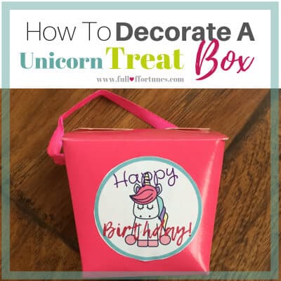 How To Decorate A Unicorn Favor Treat Box