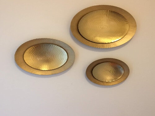 Gold Hammered Plates Wall Art