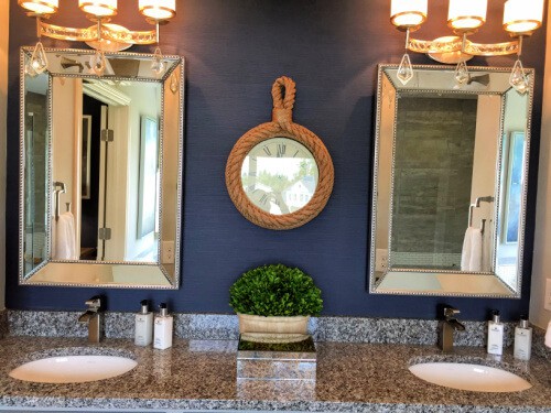 Nautical Themed Master Bath Mirrors & Sinks