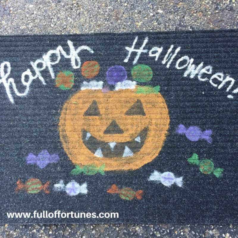 Make This Halloween DoorMat For About $1