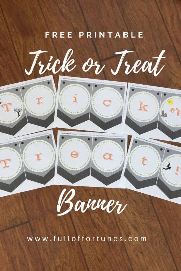 Free Printable Trick or Treat Banner