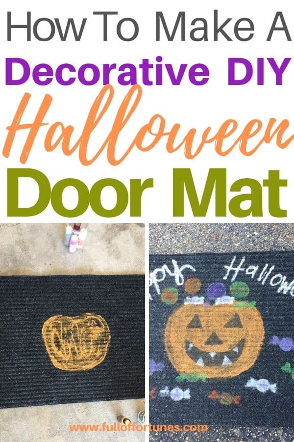 Make This Halloween DoorMat For About $1
