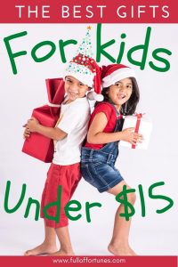 Little Boy & Little Girl holding holiday gifts